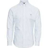 Ralph Lauren för män. 710549084009 Oxfordskjorta med smal passform blå (L), Casual, Bomull, Lång ärm