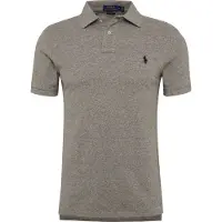 Ralph Lauren för män. 710548797011 Polotröja med smal passform grå (S), Casual, Bomull, Kort ärm