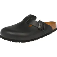 Birkenstock - Sandaler och flip-flops - Boston Natural Leather Black för Unisex - Storlek 39 - Svart