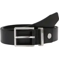 Calvin Klein Leather Belt - - Black - Men - 90 Cm