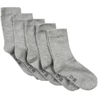 Minymo Strumpor - 5-pack - Gråmelerad - - 19/22 - Strumpor