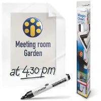 Legamaster Magic-Chart clearboard statisk film 60x80 cm, Transparent, Polypropylen (PP), 600 mm, 800 mm, 588 g, 62 mm