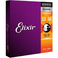 Elixir 11102 NANOWEB Medium Acoustic Strings 13-56