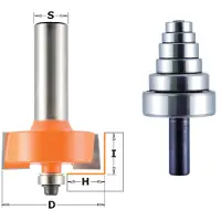 Cmt Falsfräs ; 1/2'' (12,7 mm); 3,2-12,7 mm; 19 mm; 9 delars