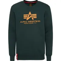 Alpha industries Sweatshirt gran / mandarin / röd / vit