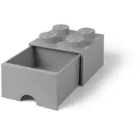 Room copenhagen Lego Låda 4 Knoppar - Småförvaring barn Polypropen Medium Stone Grey