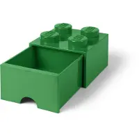 LEGO Förvaringslåda - 4 Knoppar - 25x25x18 - Grön - - One Size - Låda