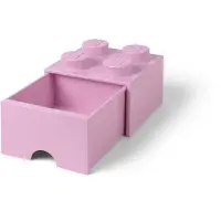 LEGO Förvaringslåda - 4 Knoppar - 25x25x18 - Ljuslila - - One Size - Låda