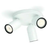 Philips myLiving Pongee tak-/väggspotlight 3 x, Utanpåliggande spotlight, GU10, 3 lampor, LED, 220-240 V, Vit