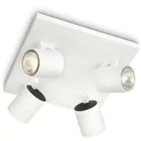Philips myLiving Runner tak-/väggspotlight 4 x, Utanpåliggande spotlight, GU10, 4 lampor, LED, 220-240 V, Vit