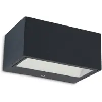 Lutec GEMINI, Väggbelysning för utomhusbruk, Grå, Gjuten aluminium, IP54, Fasad, I