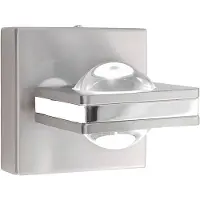 Paul Neuhaus Styrbar LED-vägglampa Fisheye med fjärrkontroll Fisheye, dimbar, Aluminium / grå / zink, Vardagsrum / matsal, Metall, Modern, Smarta hem taklampa