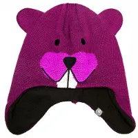 Color Kids Stickad Mössa - Reaver - Plommonlila Bäver - - 12-24 mån - Mössa