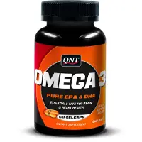 QNT Omega 3 Pure EPA & DHA Essentiella fetter för immunhjärnans hjärthälsa 60 kapslar
