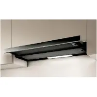Elica Elite 14 LUX BL/A/60 - Kåpa - teleskopisk - bredd: 59.8 cm - djup: 28 cm - utsug och återcirkulering (-) - svart