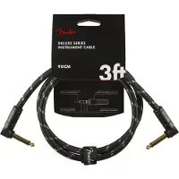 Fender Professional 3 Fots Vinklad Instrumentkabel Svart Tweed