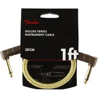 Fender Deluxe 1ft Vinklad Instrumentkabel Tweed