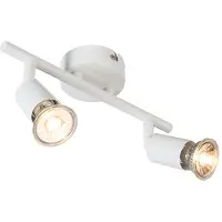 QAZQA Modern spotlight vit vridbar 2-ljus - Jeany