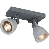 TRIO Industriell spotlight grå betong 2-ljus - Creto