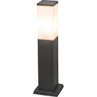 QAZQA Modern utomhusstolpe 45 cm mörkgrå med opal IP44 - Malios