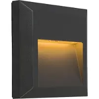 QAZQA Modern vägglampa mörkgrå fyrkantig inkl LED - Gem