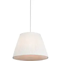QAZQA Retro Hänglampa Creme 45 cm - Plisse