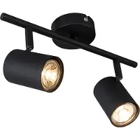 QAZQA Modern spotlight svart 2-ljus tippbar - Jeana
