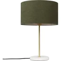 QAZQA Bordslampa i mässing med grön skärm 35 cm - Kaso