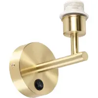 QAZQA Modern vägglampa guld 1-ljus med strömbrytare - Combi