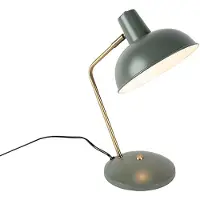 QAZQA Retro bordslampa grön med brons - Milou