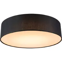 QAZQA Taklampa svart 40 cm inkl LED - Drum LED