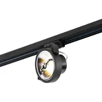 QAZQA LED 3-fas spårspotlight svart 15W 2700K inkl. AR111 - Expert