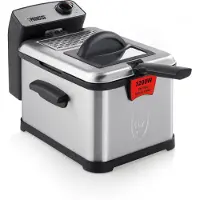 Princess Superior Kallzons fritös 3 l 3200 W med manuell temperaturinställning Rostfritt stål, Svart
