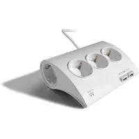 Ewent Ew3935 5 Port Desktop Power Socket With 2 Usb Grenuttag