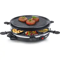 Princess 01.162725.01.001 Raclette 6 pannor, Non-stick-beläggning, Kontrolljus Svart
