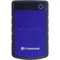 Transcend 2,5" extern hårddisk, 2TB USB 3.0, blå