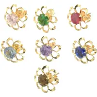 None Örhänge i 14k guld PK1-1 fuchsia zirkonia