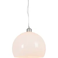 QAZQA Modern rund pendellampa opalvit - Globe