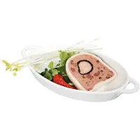 Hendi Oval ugnsform med handtag 215x140x35mm vit porslin Hendi 784013