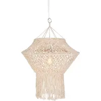 QAZQA Rustik pendellampa macramé 90 cm - String