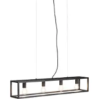 QAZQA Industriell pendellampa svart - Cage 4