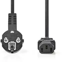White Label Strömkabel C13 vinklad | 10m