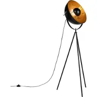 QAZQA Industriell golvlampa med stativ svart - Magna 40 Eglip