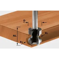 Festool 491140 Hållistfräs Längd 59 mm Mått - Diameter Ø 22 mm Effektiv längd 16 mm Skaft-Ø 8 mm