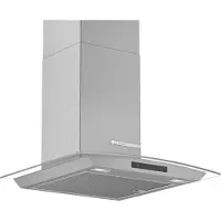 Bosch Serie | 4 DWA66DM50 - Kåpa - skorsten - bredd: 60 cm - djup: 48.8 cm - utsug och återcirkulering (-) - rostfritt stål och glas
