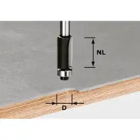 Festool 491027 Kantfräs Längd 65 mm Mått - Diameter Ø 12.70 mm Effektiv längd 25 mm Skaft-Ø 8 mm