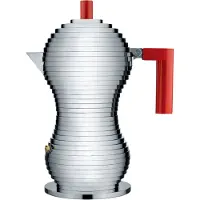 Alessi Pulcina Espressobryggare 6 koppar Aluminium/Röd