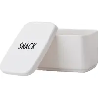 Design Letters Snackslåda - 370 ml - Vit m. Text - - One Size - Matlåda