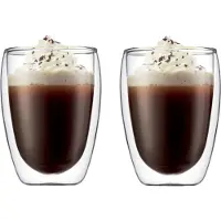 Bodum Pavina Dubbelväggad 35 Cl 2-pack - Kaffekoppar Glas Klar
