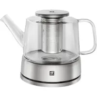 Zwilling Sorrento Tekanna 1L med värmeställning i glas/RF 18/10 mattborstat stål